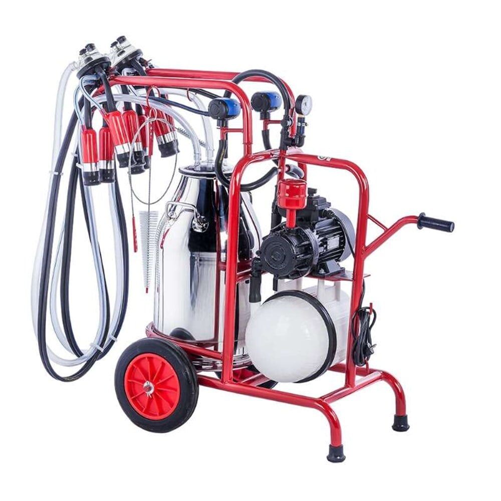 Çift Sağım Tek Güğüm Süt Sağım Makinesi 40 Litre Pnömatik (Yağlı)