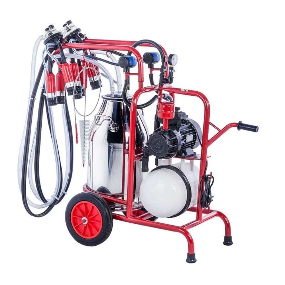 Çift Sağım Tek Güğüm Süt Sağım Makinesi 40 Litre Pnömatik (Kuru)