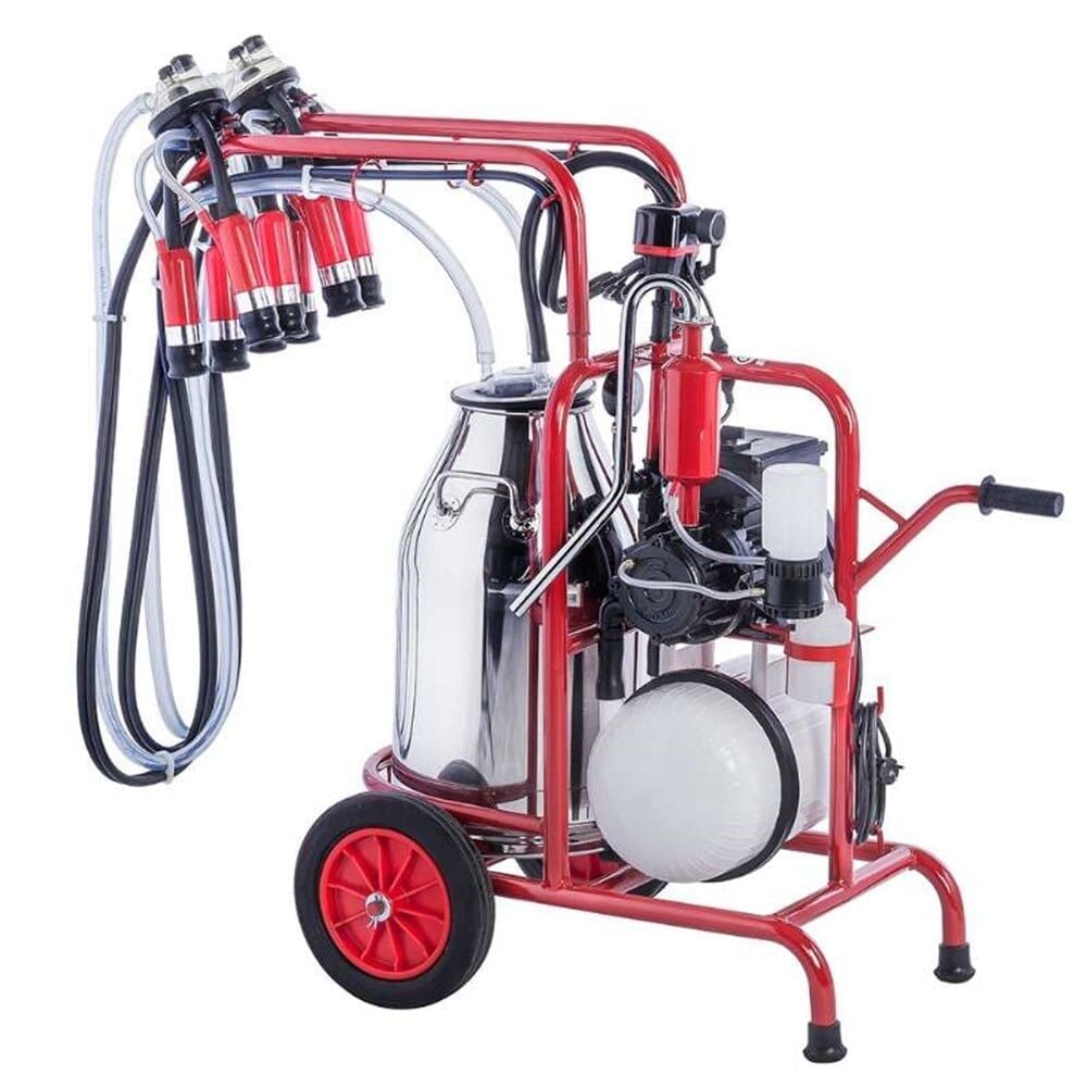 Çift Sağım Tek Güğüm Süt Sağım Makinesi 40 Litre Elektronik (Yağlı)