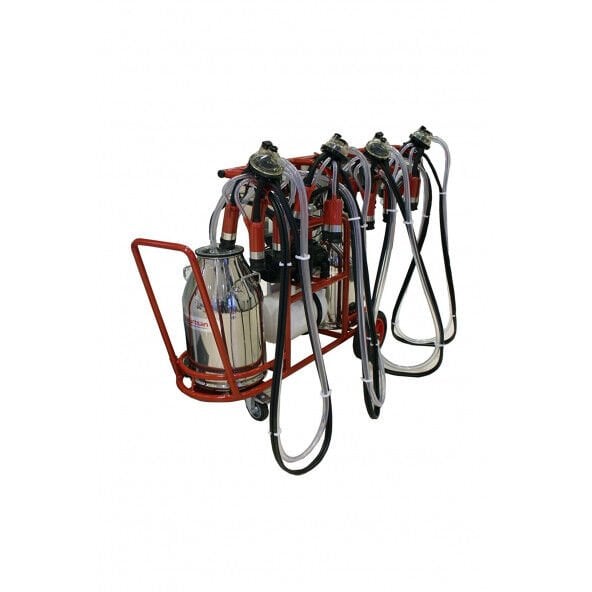 Dört Sağım Çift Güğüm Süt Sağım Makinesi 80 Litre Elektronik (Yağlı)
