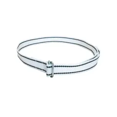 Boyun Askı Kayışı Beyaz-Siyah Oval  Tokalı (160 CM)